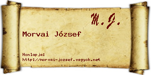 Morvai József névjegykártya