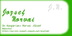 jozsef morvai business card
